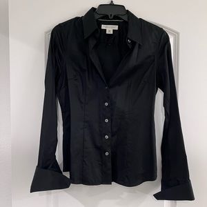 Banana Republic Black Long Sleeve Blouse